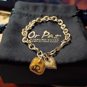 Or Paz Gold and Silver Charm Bracelet